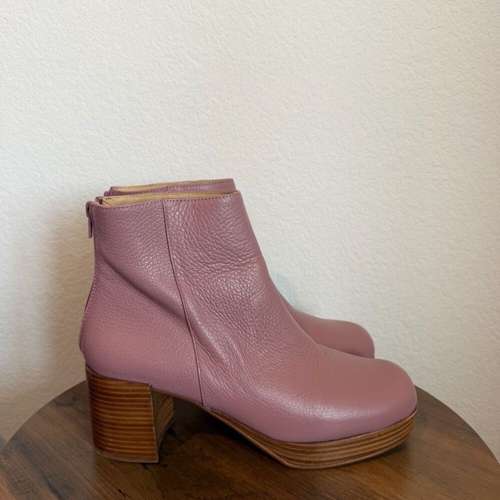 Intentionally Blank Leather Speed Platform Ankle Boot Women's Size 41 US 11 - Picture 3 of 12